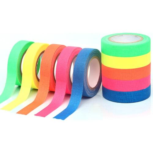 UV Blacklight Reactive Glow In The Dark Tape Neon Cloth Tape Fluorescent Cloth Tapes Safety Warning For Home Decor