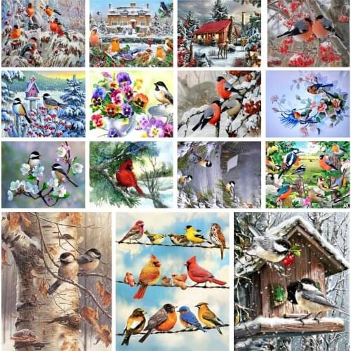 5D DIY diamond painting full square "animal" colorful bird, diamond embroidery, cross stitch kit, home decoration, holiday gifts