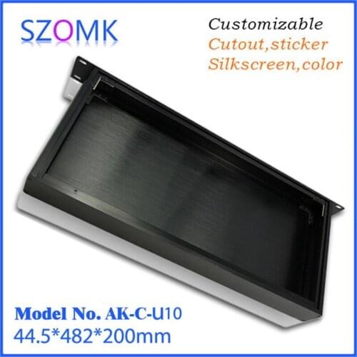 Aluminum extrusion enclosure junction box wall mounting electric distribution box (1 pcs) 44.5*482*200mm equipment enclosure