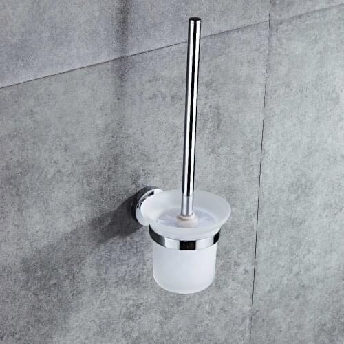 Stainless Steel Bathroom Toilet Brush Holder White Kitchen Home Cleaning Brush Replaceable Cleaning Toilet Brushes Bathroom Tool