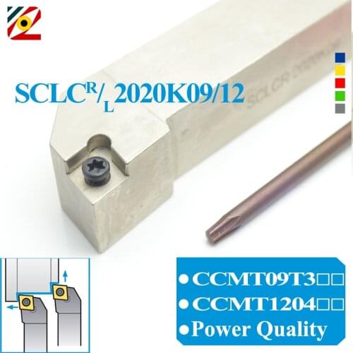 1PC SCLCR2020K09 SCLCL2020K09 SCLCR2020K12 CNC Lathe Cutter Tool Holder Turning Tools CCMT120404/08 CCMT09T304 Carbide Inserts