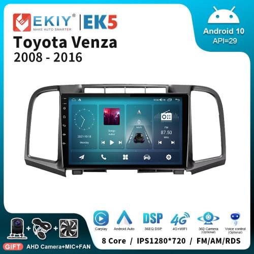 EKIY DSP Android 10.0 Car Radio For Toyota Venza 2008-2016 Multimedia Video Player Auto Carplay Navi GPS Head Unit RDS 4G WIFI