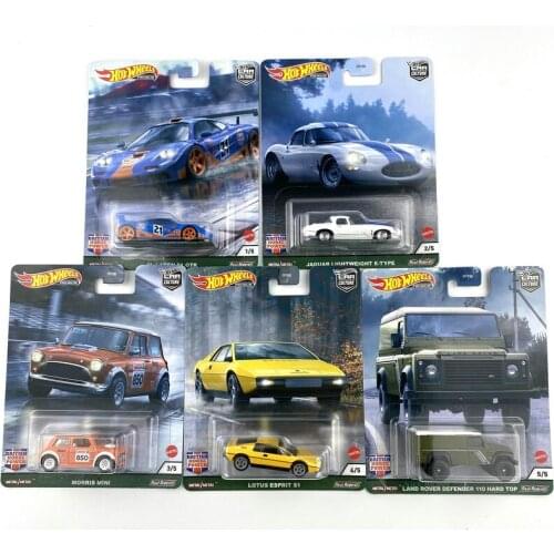 Hot Wheels Cars Car Culture BRITISH HORSE POWER McLaren JAGUAR 1:64 Collectibles Real Riders Metal Diecast Model Vehicle FPY86