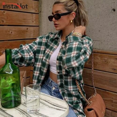 Женские рубашки в клетку InstaHot China At AliExpress
