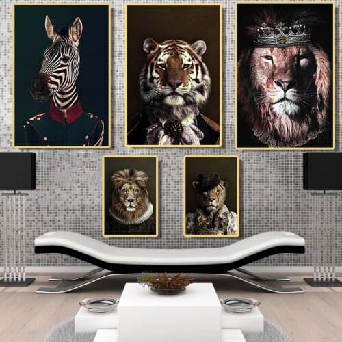 Canvas Painting for living room HD Tiger Zebra Leopard Lion Poster moderne wall art decorativas abstracto Animals print picture