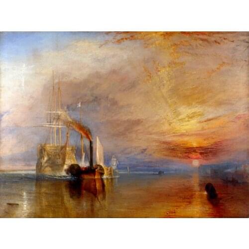 Classical scenery painting prints posters Imagich Top 100 prints The Fighting Temeraire, 1839 By Joseph Mallord William Turner
