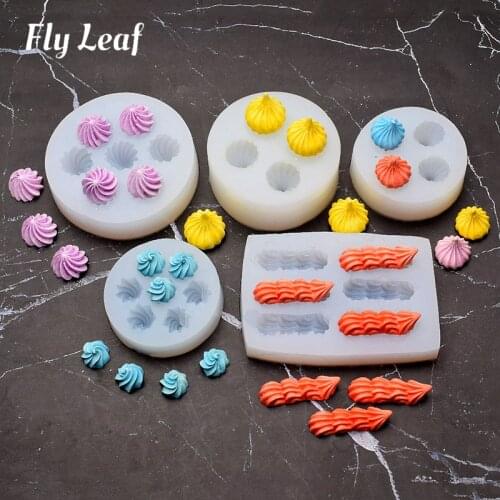 Fly Leaf 2021 Hot New Products five Cream Chocolate Candy Silicone Molds DIY Hand Made baking molds cake decoration molds