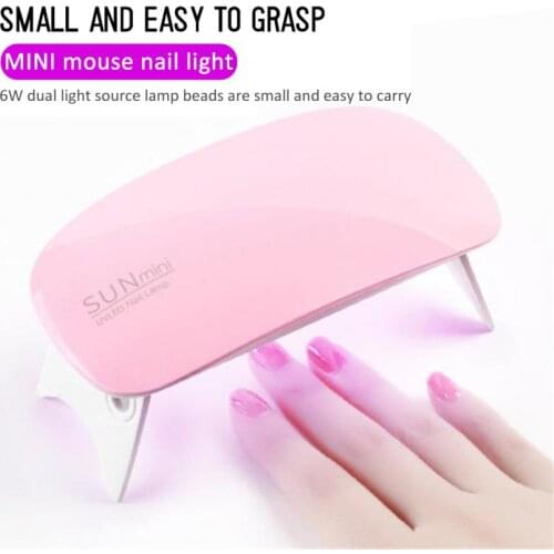 Mini Micro USB 6W Nail Dryer LED UV Lamp Portable Gel Varnish Curing Machine Nail Art Tools Nail Lamps For Home Travel Use Tool