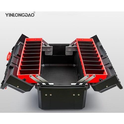 Multifunctional Plastic Tool Box Removable Design Portable Suitcase case Large Capacity storage box organizer for tools