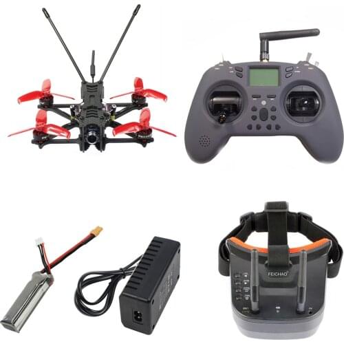Feichao F115 FPV Racing Indoor DIY Drone Kit F411 20A AIO 2S-5S BLHELI_S Flight Controll 1204 5000kv Motor T-LITE Remote Control