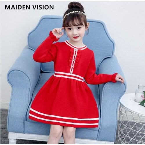 12 year old Teen girl baby Autumn sweater knitted dress children Winter Sweater dress for girls casual Party dress Kid clothing