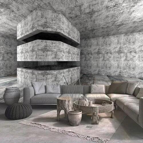 Custom Photo 3D Abstract Space Cement Wall Mural Wallpaper For Kitchen Restaurant Living Room Bedroom Background Fresco Decor