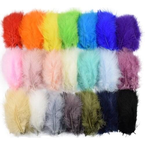Wholesale 10-15cm Colored Turkey Feather for Crafts Fluffy Marabou Plumas DIY Wedding Party Decoration Dream Catcher Accessories