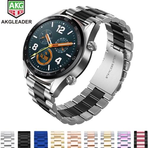 For Huawei GT Watch Strap 22mm Metal Stainless Steel Wrist Bracelet For Samsung Galaxy Watch 46mm Gear S3 Classic Watchband