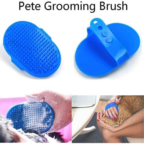Pet Dog Cat Bath Brush Comb Rubber Glove Hair Fur Grooming Massaging Massage Kitchen Cleaning Gloves pets Silicone Washing Glove