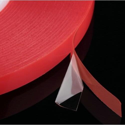 10 Rolls Width 3mmx10m thickness 0.5mm,Double-sided Transparent Clear Acrylic Adhesive Tape, Wide-range in application