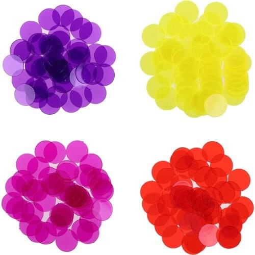 50PCS 15mm Plastic Poker Chips Casino Bingo Markers Token Family Game Toy