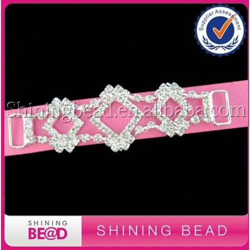 50pcs/lot High Quality Crystal Bikini Connector Shoes Buckle Silver Embellishments