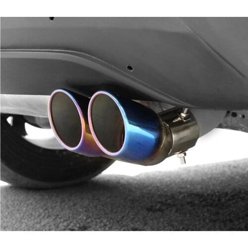 Car Stainless Steel Accessories Tailpipe Exhaust Pipe Fitting Fit For 17-18 Toyota C-HR CHR 2017 2018