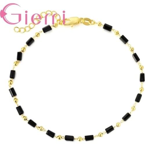 Anklets for Women Foot Jewelry Summer Beach Yellow Red Black Ankle Bracelet Sandals On The Leg Female Fashion Accessories