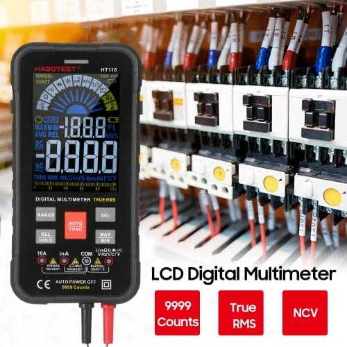 Digital Multimeter 9999 Counts True RMS Auto-off NCV Universal Meter Voltmeter Ammeter Mulitiple Tester for DC/AC Voltage