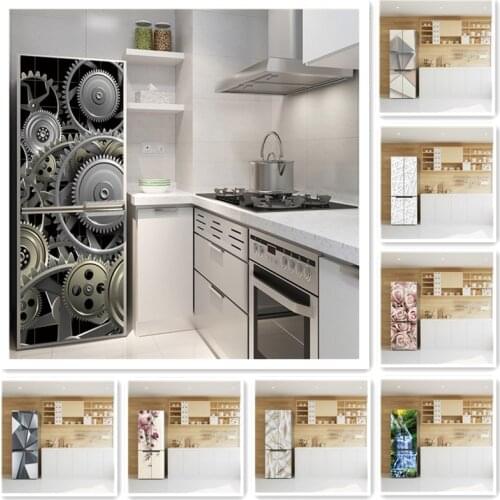 60x150cm Kitchen Refrigerator Door Poster Fridge Renovation Decorative Wallpaper Vinyl Self Adhesive 3D Sticker Home Decor Decal