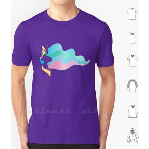 Celestia T Shirt Big Size 100% Cotton Princess Celestia Princess Celestia My Little Mlp Mlp Fim Fim My Little Friendship Is
