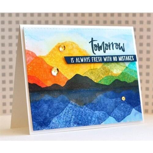 Mountain Peak View Transparent Stamp Clear Stamps for DIY Scrapbooking Paper Cards Making Decorative Crafts Supplies 2018 6*8in