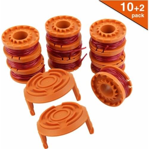 12Pcs Rope Grass String Trimmer Spool Set Wire Line Parts Strong Cap Cover Worx Landroid Wheel Coil Outdoor For WORX WA0010