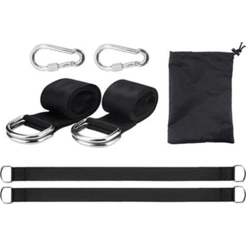 150cm Outdoor Tree Swing Hanging Kit Hammock Straps Rope Carabiner Camping Hammock Hanging Belt