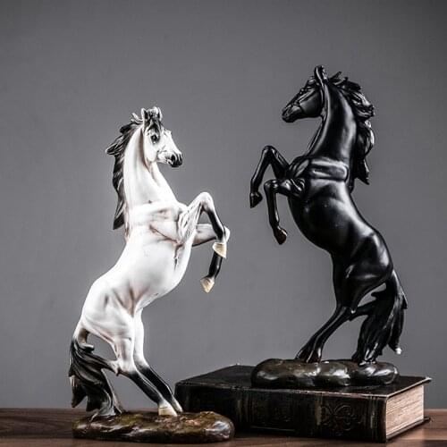 Horse Statue for Decoration Home Office Shop Cafe Desktop TV Cabinet Shelf Modern Art Sculpture Figure Business Gift Table Decor