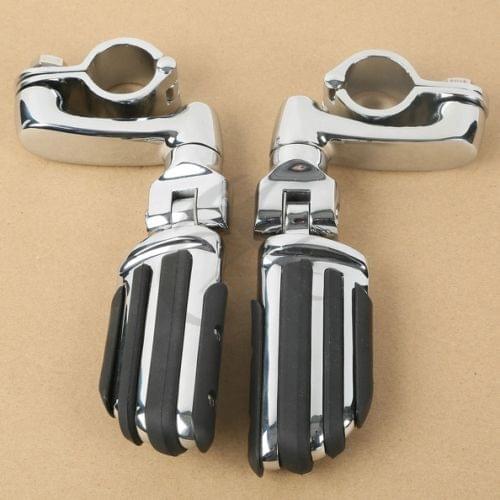 Motorcycle 1-1/4" 32mm 1.25" Chrome Engine Bars Highway Foot Rest Pegs For Harley Touring