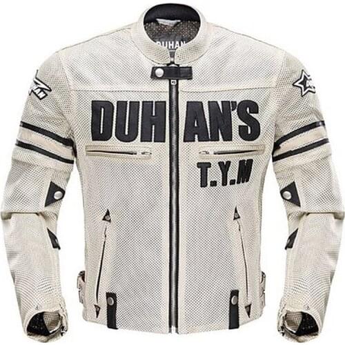 2020 DuHan Motorcycle Racing Riding Jacket Breathable Sleeve Removable Mesh Jackets CE Protective Pads Locomotive Men Jackets