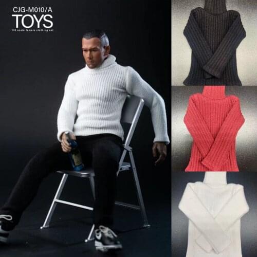 1/6 Scale CJG-M010 Male Soldier Figure Turtleneck Sweater Knitwear Clothes Coat Accessory Fit 12'' HT/PH Figure Body Model Toy