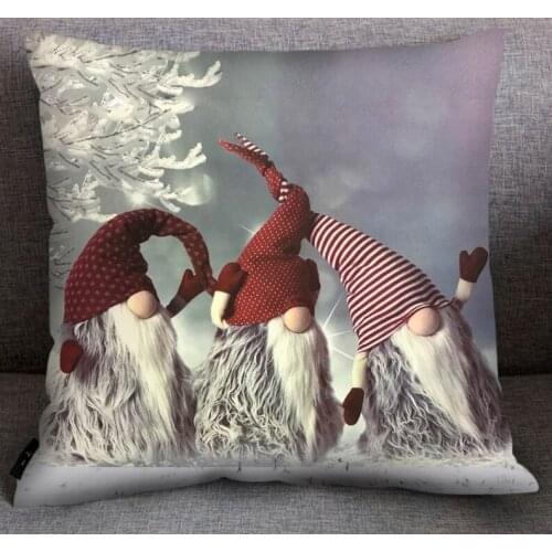 Cushion For Christmas Day Gift Cushion Covers Square Santa Claus Pillow Cases Home Decorative Sofa Throw Pillows Covers 45x45cm