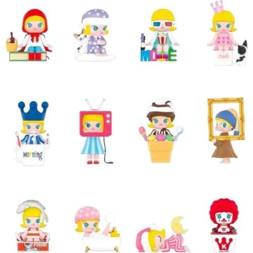 Original Pop Mart MOLLYs One Day Series Blind Box Toys Doll Cute Anime Figure Gift Surprise Box