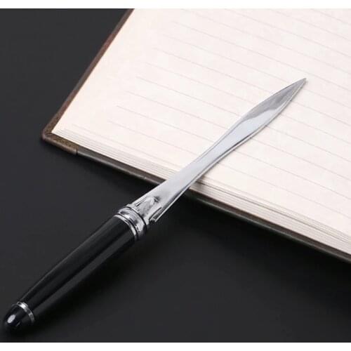 Stainless Steel Letter Opener Metal Handle Envelopes Cutting Knife Divided File-scissors knife
