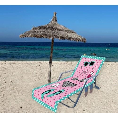 Beach Lounge Chair Cover Towel Multi-Functional Lazy Lounger Beach Towel Lounge Chair Cover Towel Holiday Garden Without Chair
