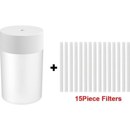 15Piece Filters Portable 260ml Simple Humidifier Mi Home Aroma Humidifier Essential Oils Monotone Warm Night Light Diffuser