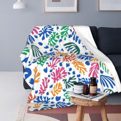 Matisse Colorful Blanket Fleece Summer Impressionist Multifunction Lightweight Throw Blankets for Sofa Bedroom Bedspread