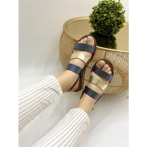 Ülkü Yaman Collection - Blue Womens Genuine Leather Sandals 2020 Womens Sandals Summer Shoes Models Womens Shoes