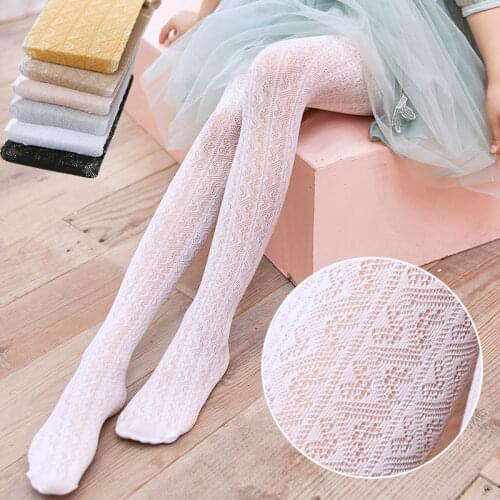 Spring Summer Autumn Mesh Thin Infant Baby Pantyhose Kids Girls Princess Tights Children Stockings White Pink Gray Soft Hosiery