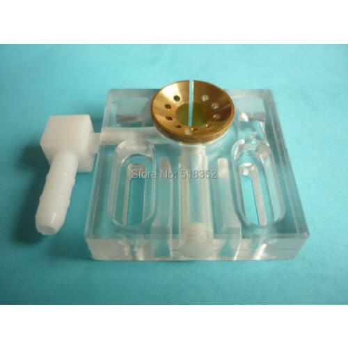 Water Jet Panel 50x50x12mm Water Spray Cooling Plate w/ Side Water Inlet Nozzle, Wire Cut EDM High Speed Machine Wearing Parts