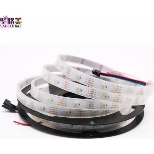 WS2813 led pixel strip 1m/5m Dual-signal 30/60/144 pixels/leds/m IP30/IP65/IP67 waterproof DC5V RGB individually Led Strip tape