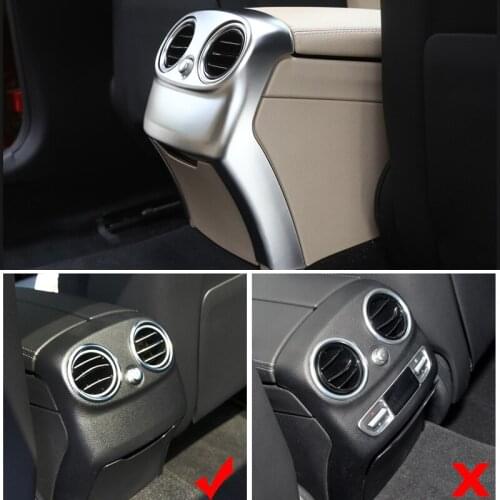 Center Armrest Rear Storage Panel Air Outlet Decorative Frame Cover Trim Car Styling For Mercedes Benz C Class W205 C180 C200