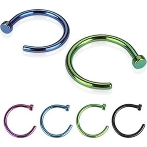 Woman Nose Ring Body No Piercing Jewelry Soild Color Female Nostril Stainless Steel Nose Clip Sexy Jewelry Women Body Rings