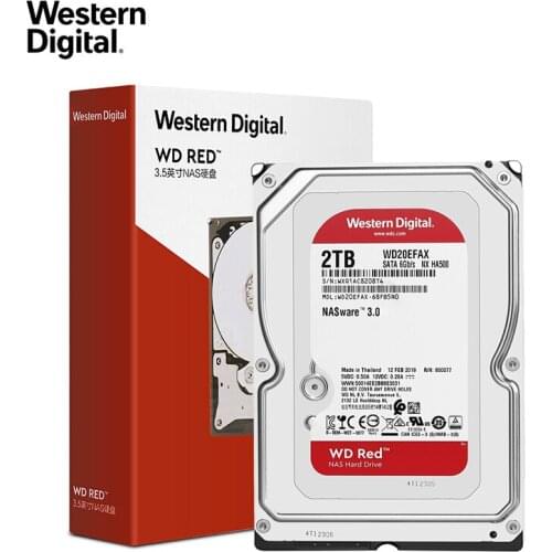 WD Red 2TB Network Storage hdd 3.5" NAS Hard Disk Red Disk 2TB 5400 RPM 256M Cache SATA3 6Gb/s HDD WD20EFAX