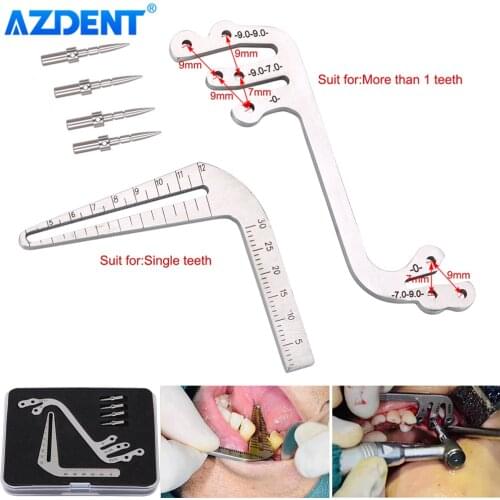 Dental Implant Surgical Drill Guide Locator Instruments Set Tooth Measuring Ruler Calipers Bone Ridge Dental Implant Locator L&S