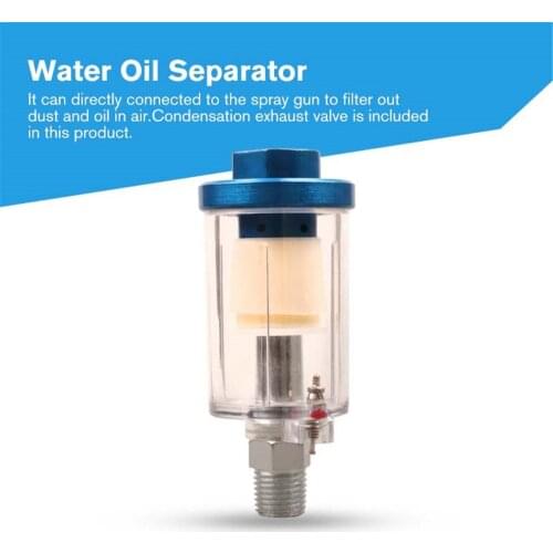 1/4" Water Oil Separator Inline Air Hose Filter Moisture Trap For Compressor Spray Paint Gun Pneumatic Tool Parts
