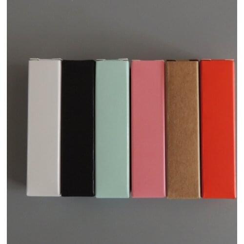 100pcs/lot 5G 5ml Lip Balm Tube Packaging Carton Box,white/black/blue/pink/yellow/red 6 colors Lipstick Tube DIY Pa
